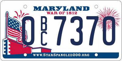 MD license plate 0BC7370