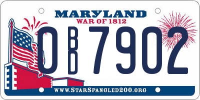 MD license plate 0BD7902