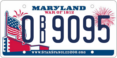 MD license plate 0BD9095