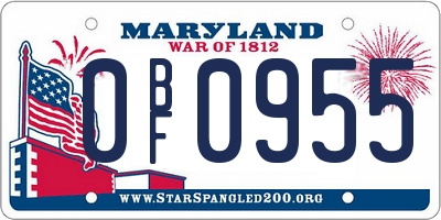 MD license plate 0BF0955