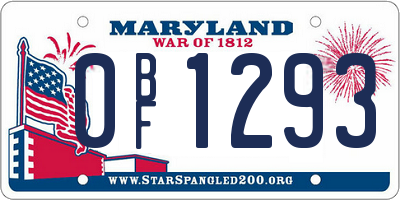 MD license plate 0BF1293