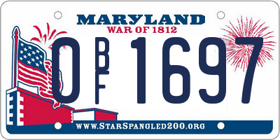 MD license plate 0BF1697