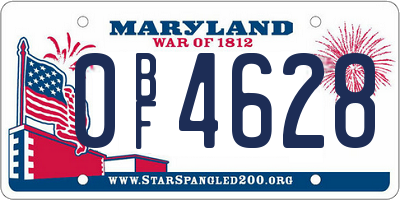 MD license plate 0BF4628