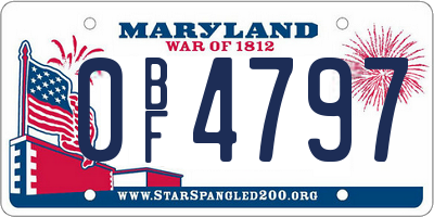 MD license plate 0BF4797