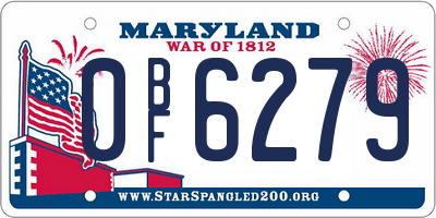 MD license plate 0BF6279