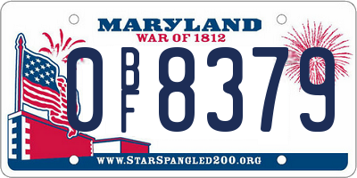 MD license plate 0BF8379