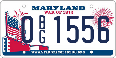 MD license plate 0BG1556