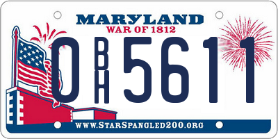 MD license plate 0BH5611
