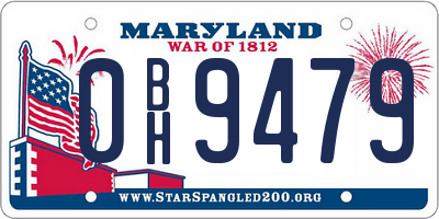 MD license plate 0BH9479