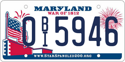 MD license plate 0BI5946