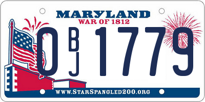 MD license plate 0BJ1779