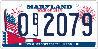 MD license plate 0BJ2079