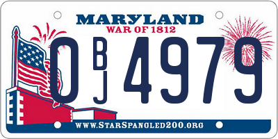 MD license plate 0BJ4979