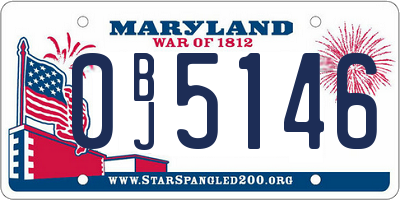 MD license plate 0BJ5146