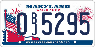 MD license plate 0BJ5295
