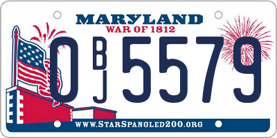 MD license plate 0BJ5579