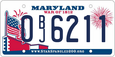 MD license plate 0BJ6211