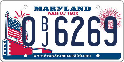 MD license plate 0BJ6269