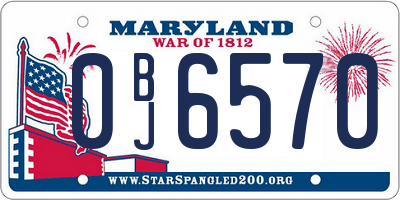 MD license plate 0BJ6570