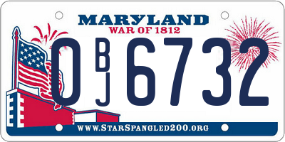 MD license plate 0BJ6732