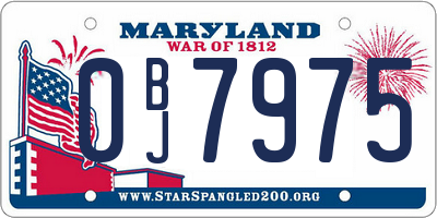 MD license plate 0BJ7975