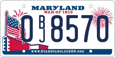 MD license plate 0BJ8570