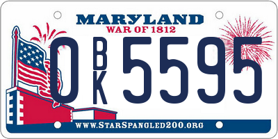 MD license plate 0BK5595
