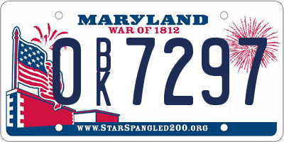 MD license plate 0BK7297