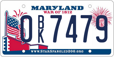 MD license plate 0BK7479