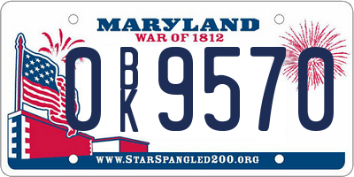 MD license plate 0BK9570