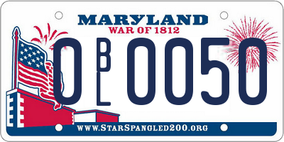 MD license plate 0BL0050