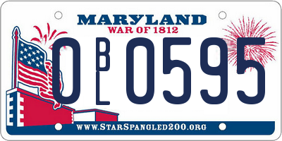 MD license plate 0BL0595