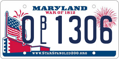 MD license plate 0BL1306