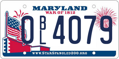 MD license plate 0BL4079