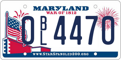 MD license plate 0BL4470