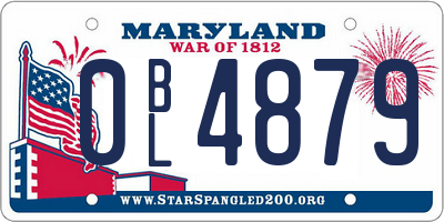 MD license plate 0BL4879