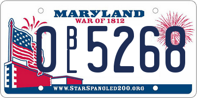 MD license plate 0BL5268