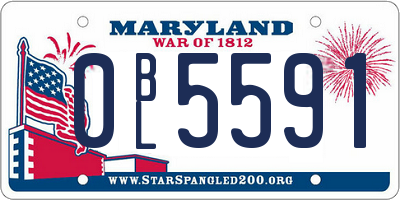 MD license plate 0BL5591