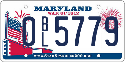 MD license plate 0BL5779