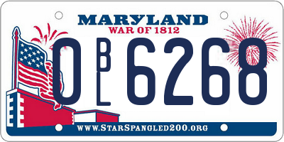MD license plate 0BL6268