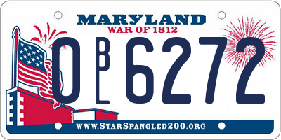 MD license plate 0BL6272