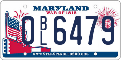 MD license plate 0BL6479
