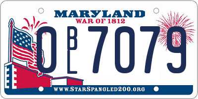 MD license plate 0BL7079