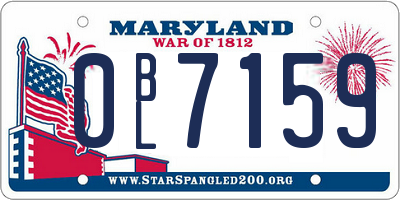 MD license plate 0BL7159