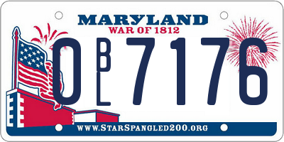 MD license plate 0BL7176