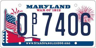 MD license plate 0BL7406