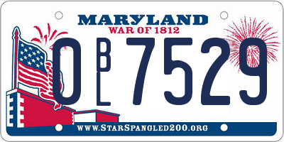 MD license plate 0BL7529