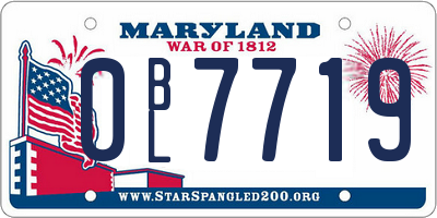 MD license plate 0BL7719