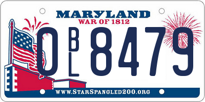 MD license plate 0BL8479