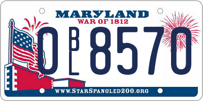 MD license plate 0BL8570